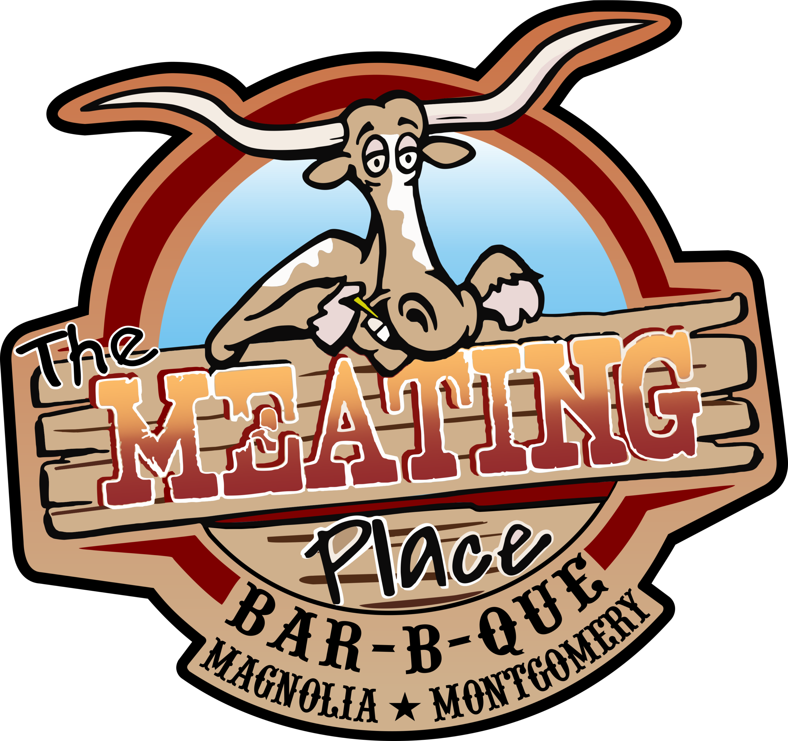 The Meating Place BBQ Logo w number